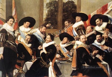  Company Painting - Banquet Of The Officers Of The St George Civic Guard Company 2 portrait Dutch Golden Age Frans Hals